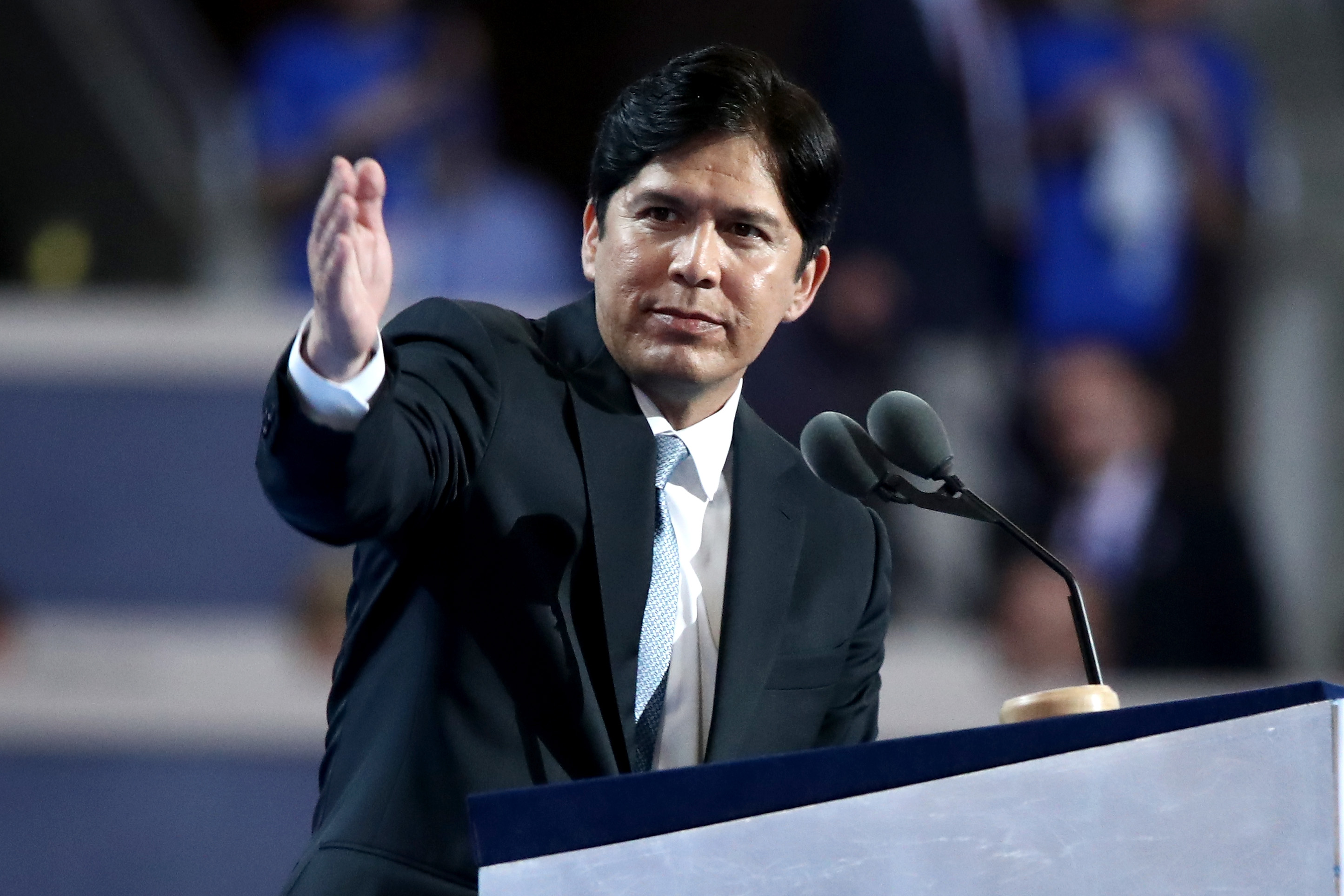 California State Sen. Kevin de Leon delivers a speech on the first day of the Democratic National Convention at the Wells Fargo Center, July 25, 2016, in Philadelphia. (Jessica Kourkounis/Getty Images)