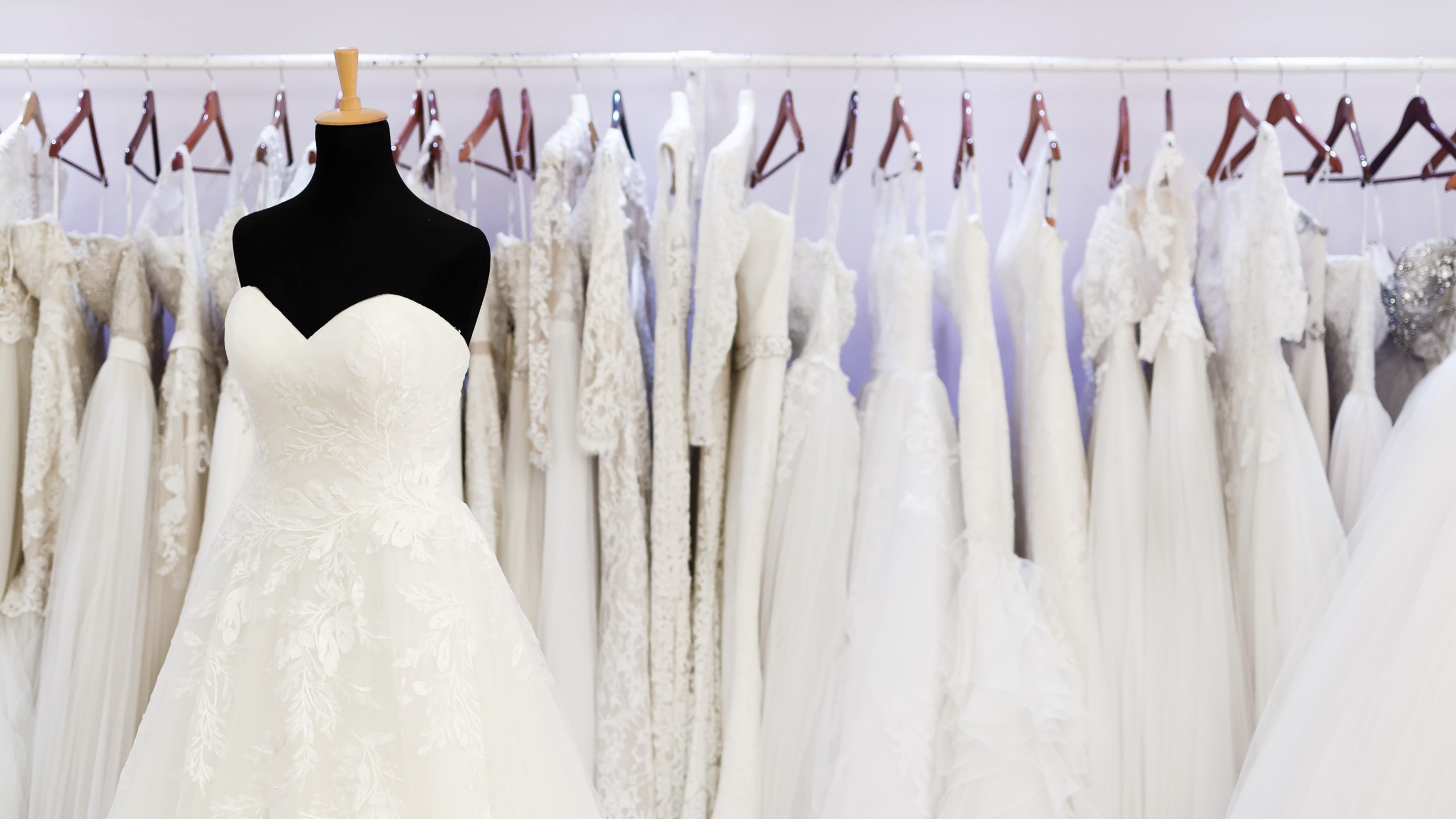 Wedding dresses are seen in this file photo. (Credit: iStock/Getty Images Plus)