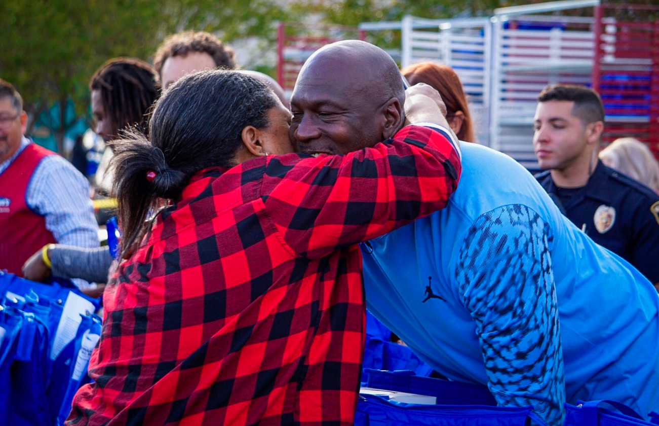 The Charlotte Hornets tweeted this image of team owner Michael Jordan in North Carolina on Nov. 20, 2018.