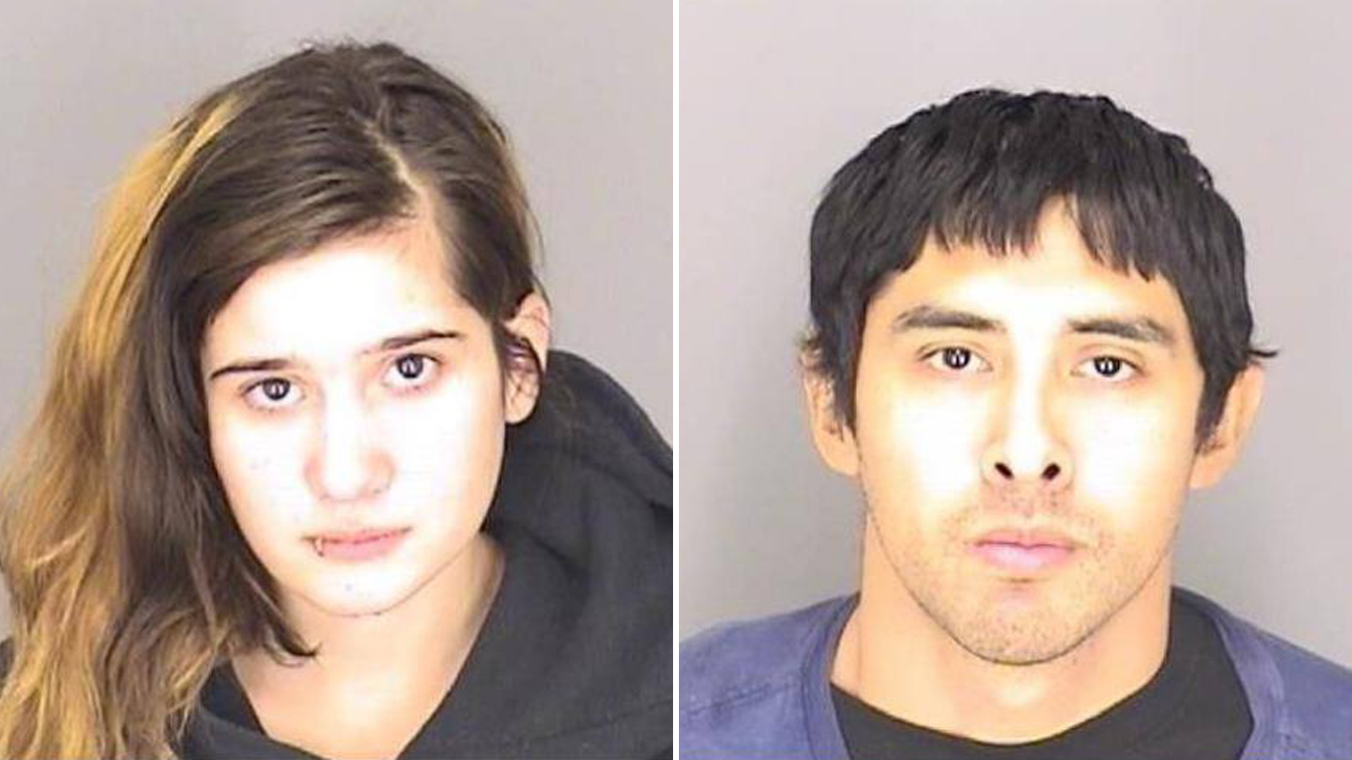 Chanish Conrady and Steven Perez Jr. in photos released by the Merced County Sheriff's Office on Nov. 21, 2018.