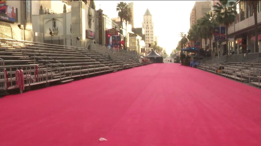 The scene is set for the Hollywood Christmas Parade on Nov. 25, 2018.