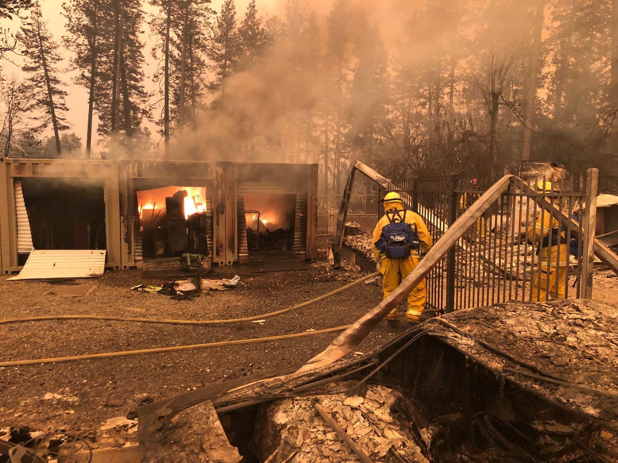 House and car damaged in Paradise, California from the Camp Fire on Nov. 8, 2018. (Credit: Nick Valencia/CNN)