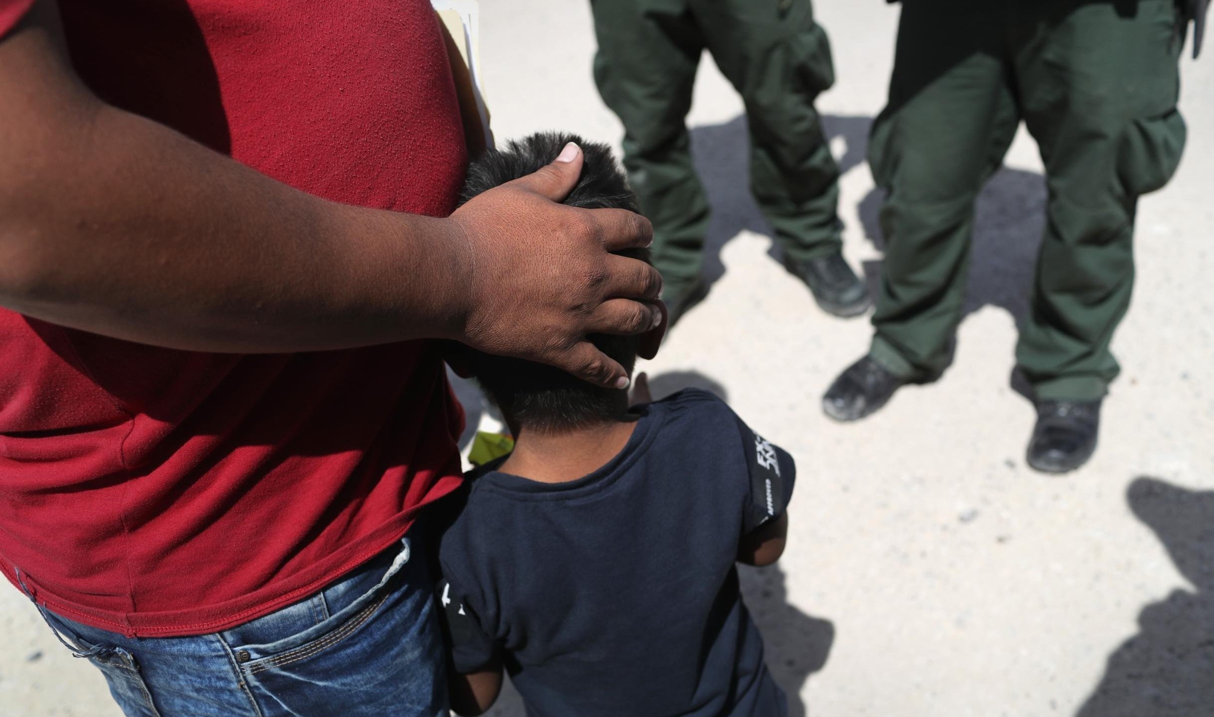 A record number of unaccompanied immigrant children, about 14,000, are currently in US custody, a Health and Human Services spokesman said. (Credit: John Moore/Getty Images)