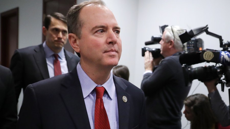 House Intelligence Committee ranking member Rep. Adam Schiff (D-CA) arrives for a Democratic caucus meeting in the U.S. Capitol Visitors Center Nov. 14, 2018, in Washington, D.C. (Credit: Chip Somodevilla/Getty Images)