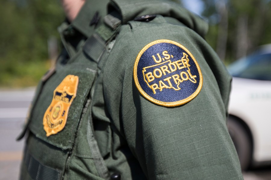 A patch on the uniform of a U.S. Border Patrol agent at a highway checkpoint on August 1, 2018 in West Enfield, Maine. (Credit: Scott Eisen/Getty Images)