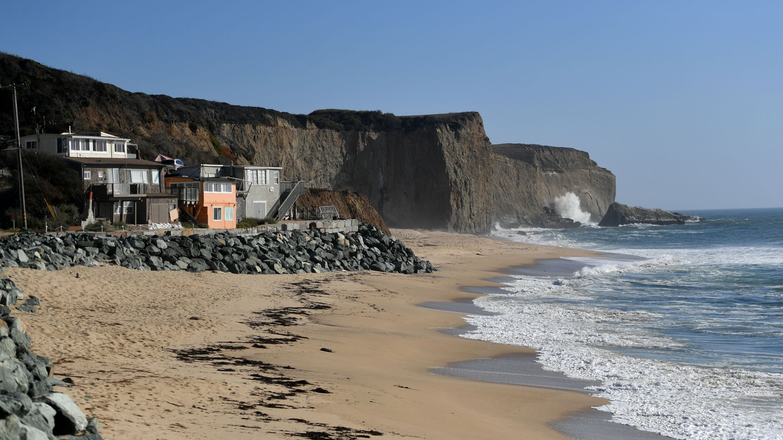 Martin's Beach is seen in Half Moon Bay, Calif. on Sept. 19, 2018. (Credit: JOSH EDELSON/AFP/Getty Images)