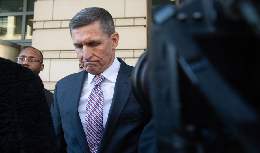 Michael Flynn leaves court after a judge delayed his sentencing hearing in Washington, D.C. on Dec. 18, 2018. (Credit: SAUL LOEB/AFP/Getty Images)