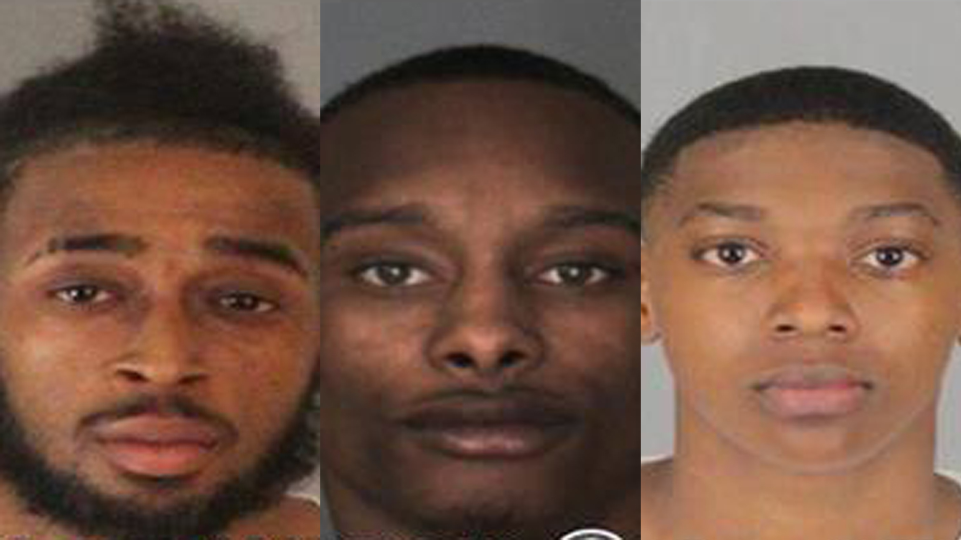 From left: Dashon Raymond White, 24; Daeon Raishawn Cox, 19; and Jada Shardae Allen, 18, are seen in photos released by Riverside police on Dec. 14, 2018.