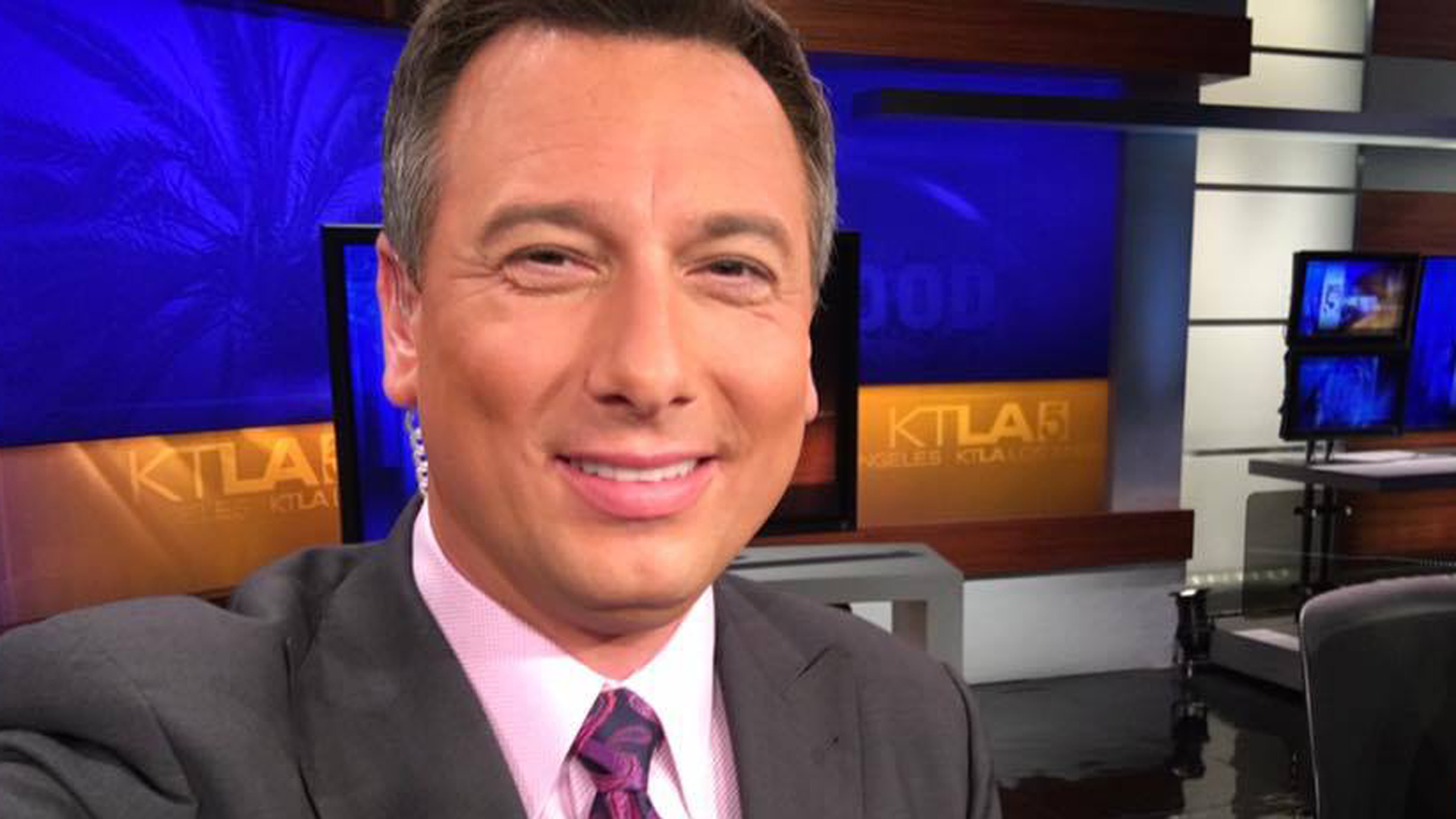 KTLA anchor and reporter Chris Burrous is seen in a photo posted to his Facebook page on July 28, 2016.