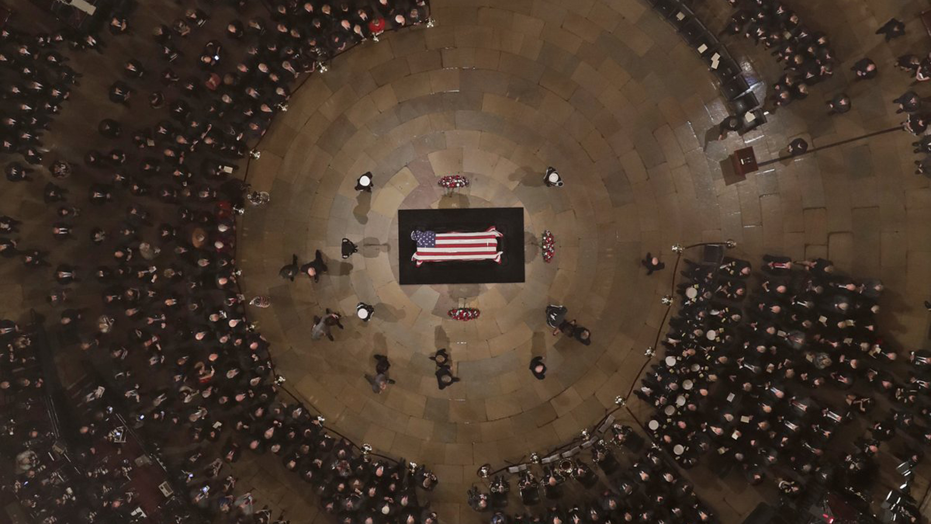 George H.W. Bush's funeral is expected to be attended by 3,000 people, a spokesman for the Washington National Cathedral said Wednesday. (Credit: POOL/Getty Images)