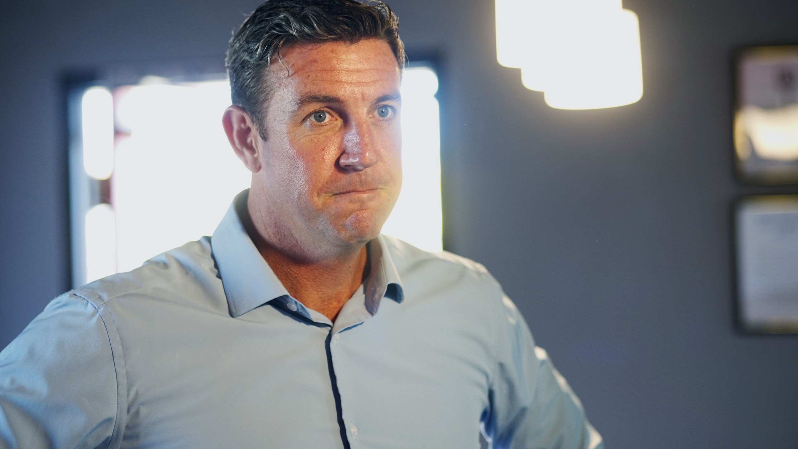 Rep. Duncan Hunter (R-CA) speaks to campaign staffers during a visit to one of his headquarters on Nov. 6, 2018, in Santee, San Diego County. (Credit: Sandy Huffaker/Getty Images)