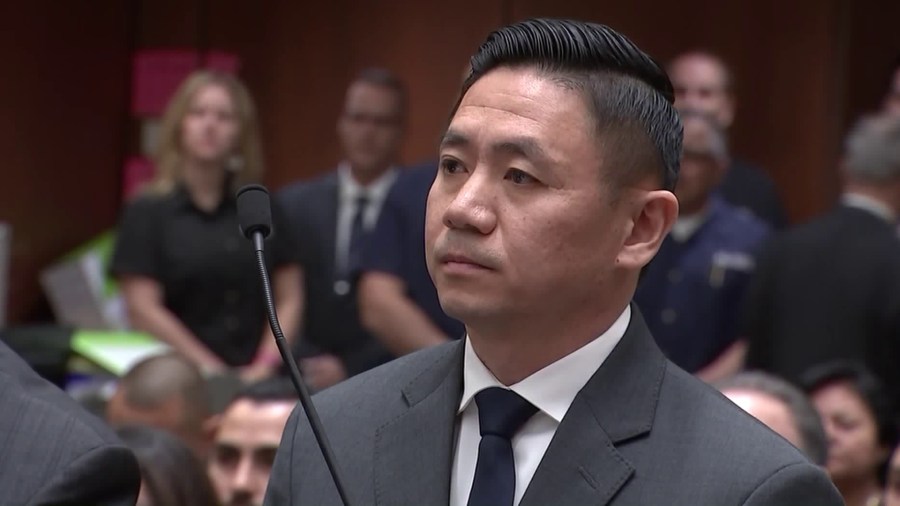 Luke Liu is seen in court on Dec. 11, 2018. (KTLA)