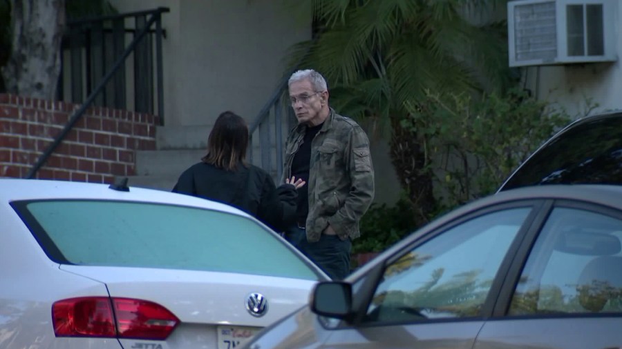 Ed Buck is seen outside his West Hollywood apartment on Jan. 10, 2019. (Credit: KTLA)