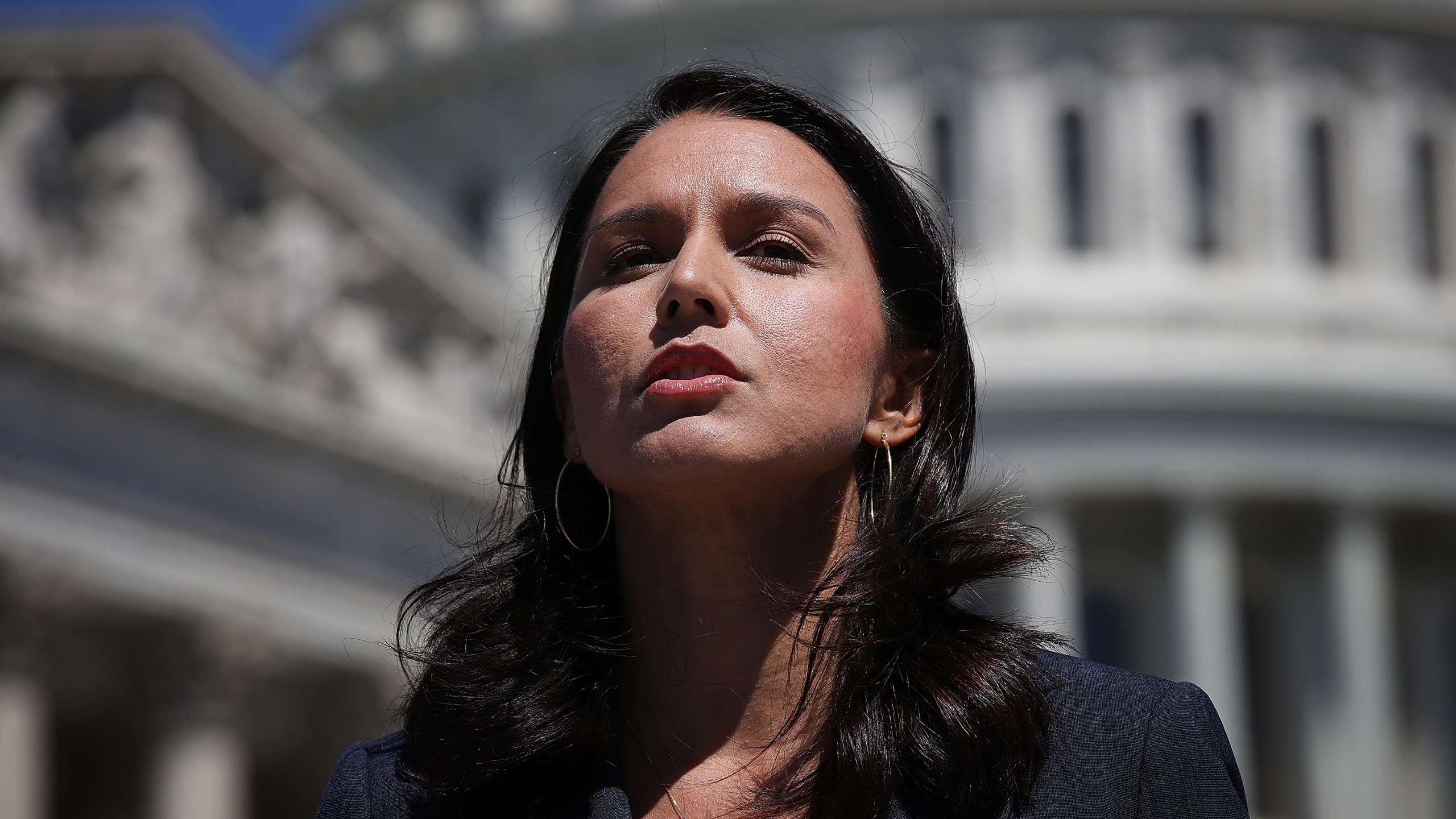 Rep. Tulsi Gabbard (D-HI) speaks at a press conference on House Resolution 922 outside the U.S. Capitol July 18, 2018 in Washington, DC. (Credit: Win McNamee/Getty Images)