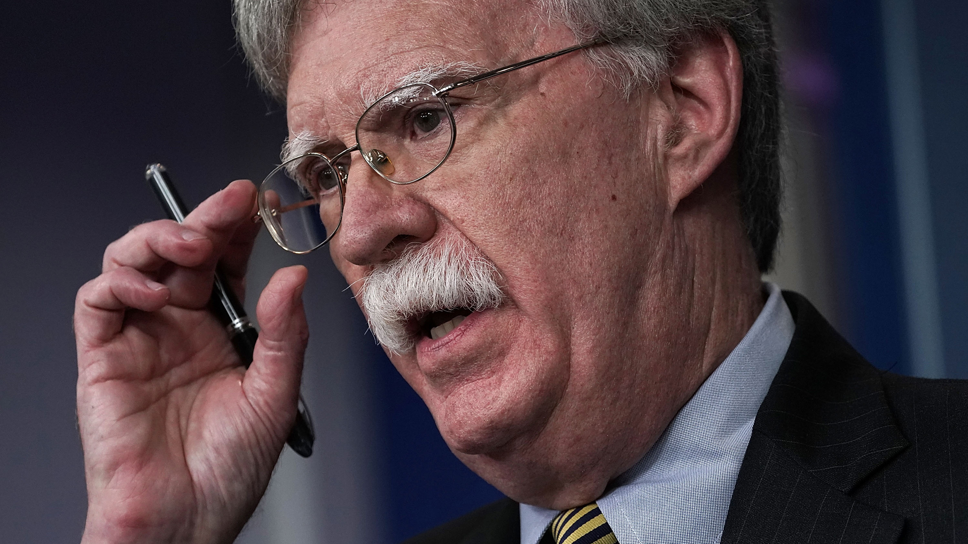 National Security Adviser John Bolton speaks during a White House news briefing at the White House on Oct. 3, 2018, in Washington, D.C. (Credit: Alex Wong/Getty Images)