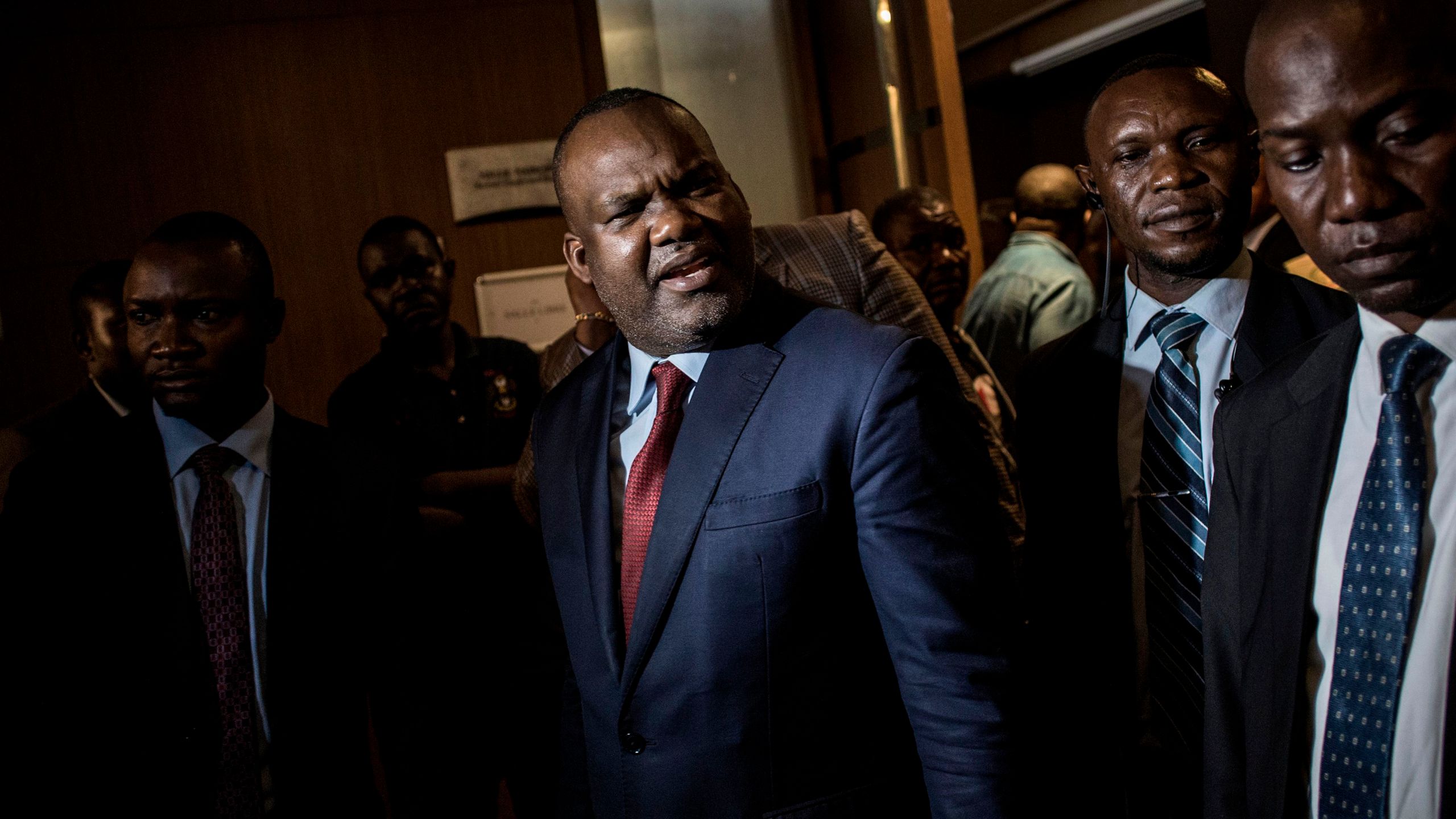 President of the National Independent Electoral Commission Corneille Nangaa leaves a joint meeting with the main presidential candidates and the African Union on Jan. 2, 2019, in Kinshasa. (Credit: John Wessels/AFP/Getty Images)