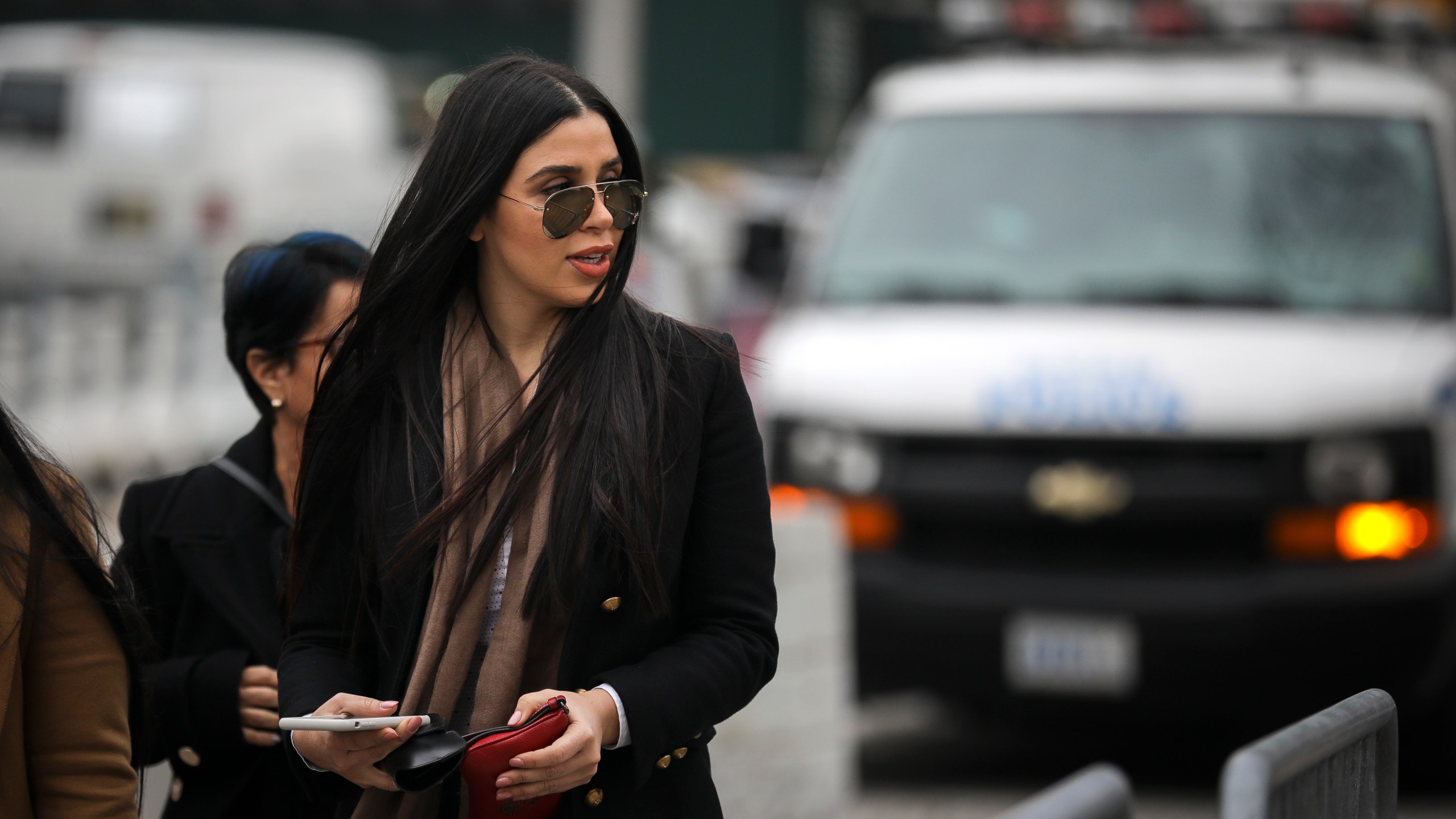 Emma Coronel Aispuro, the wife of Joaquin "El Chapo" Guzman, arrives at the U.S. District Court for the Eastern District of New York in New York City on Jan. 23, 2019. (Credit: Drew Angerer / Getty Images)