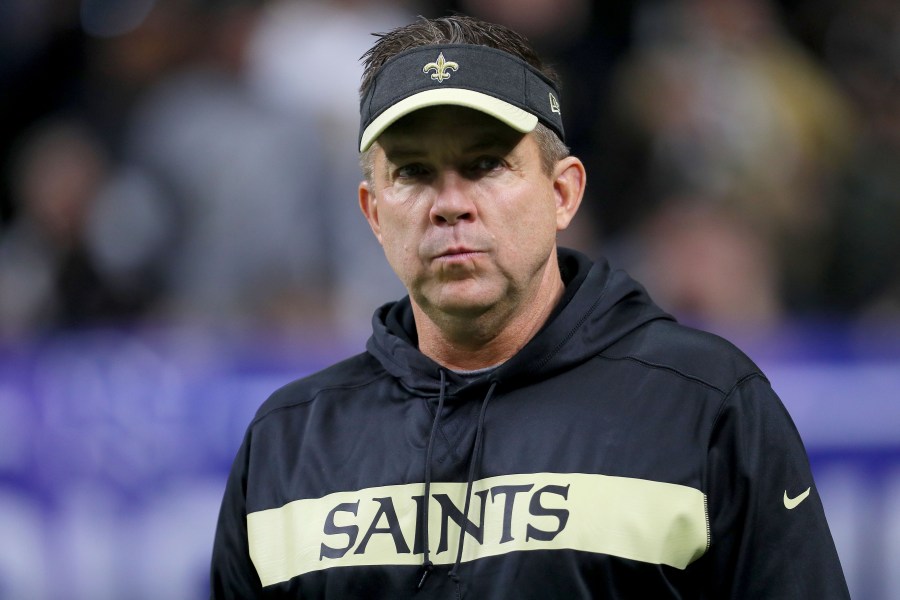 Head coach Sean Payton of the New Orleans Saints looks on prior to the NFC Championship game at the Mercedes-Benz Superdome on Jan. 20, 2019 in New Orleans, Louisiana. (Credit: Sean Gardner/Getty Images)