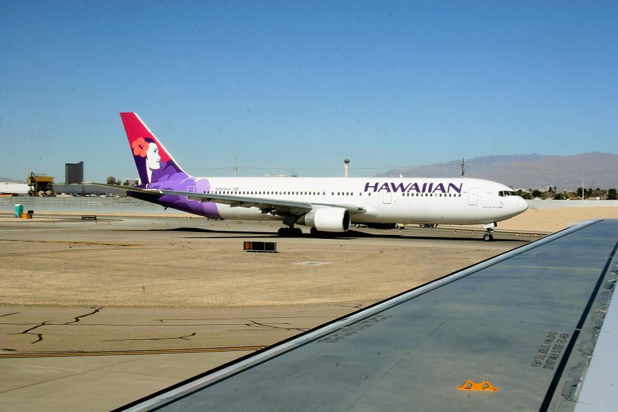 A Hawaiian Airlines plane is seen in a file photo. (Credit: KAREN BLEIER/AFP/Getty Images)