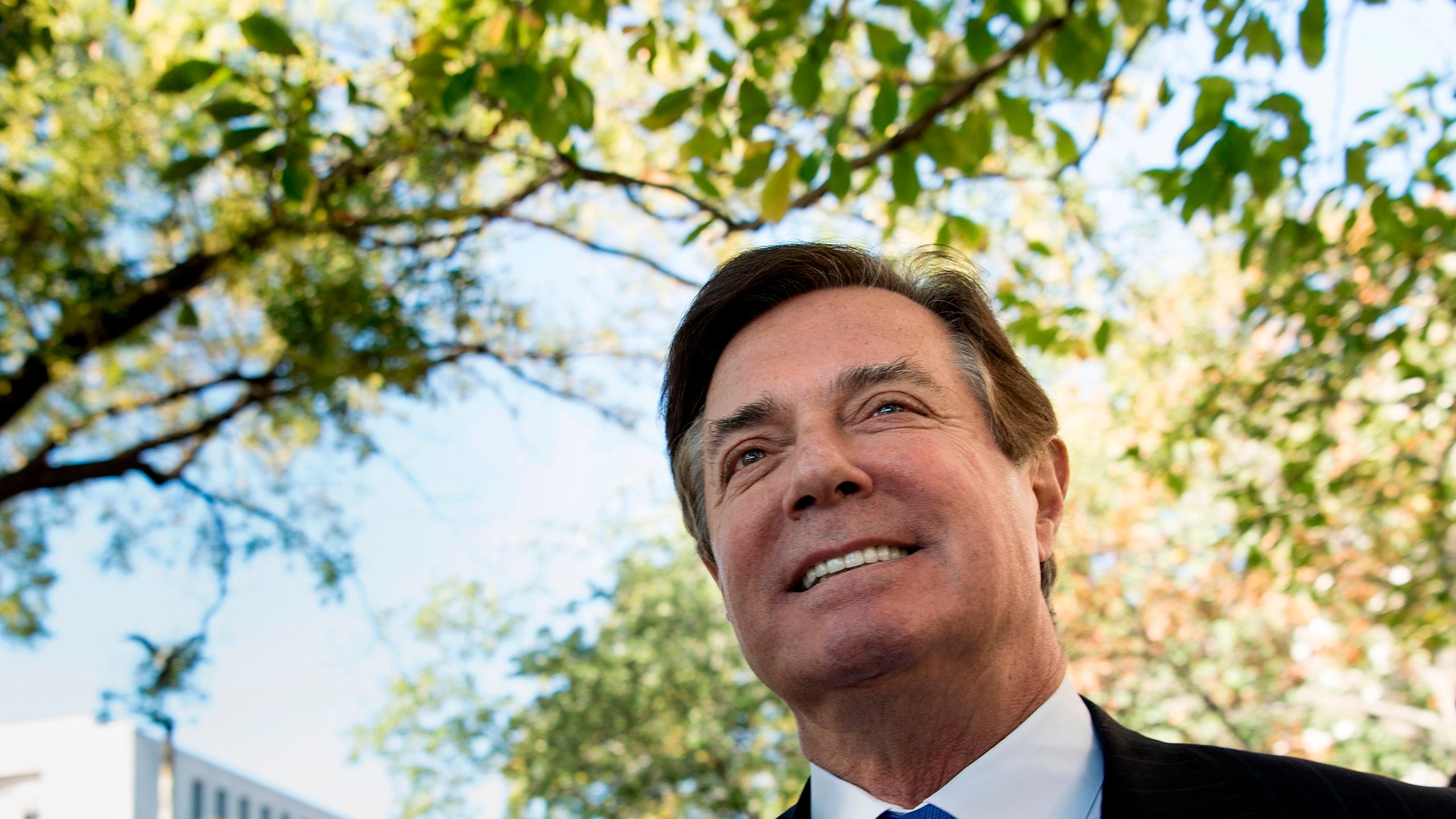 Paul Manafort, former campaign manager for Donald Trump, leaves the E. Barrett Prettyman United States Court House after being charged Oct. 30, 2017, in Washington, D.C. (Credit: BRENDAN SMIALOWSKI/AFP/Getty Images)