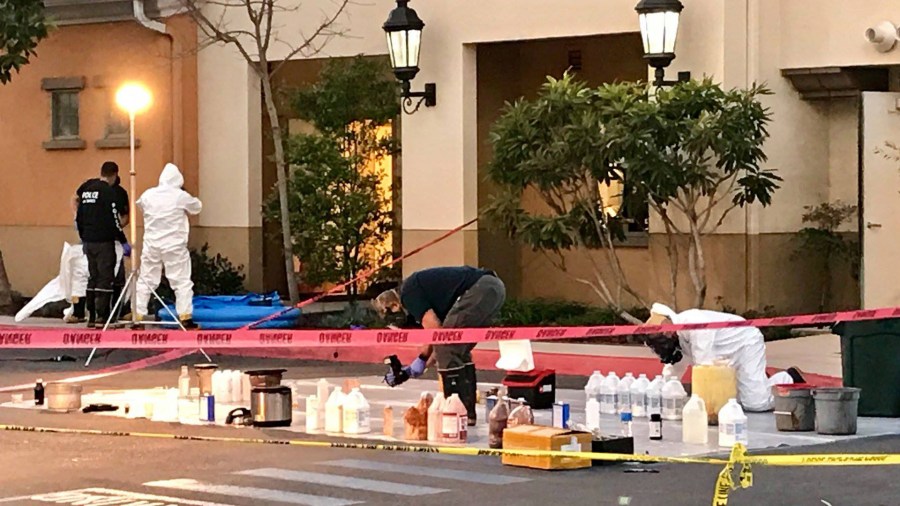 A drug lab was discovered inside a Marriott hotel in Goleta on Jan. 29, 2019. (Credit: Santa Barbara County Sheriff’s Office)