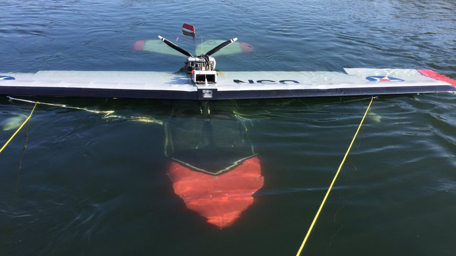 The Sacramento Fire Department released this photo of the submerged aircraft.