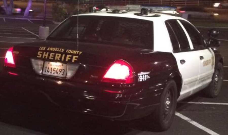 A Los Angeles County Sheriff's Department vehicle appears in a photo posted to Facebook by the Santa Clarita Sheriff's Department on Feb. 23, 2019.