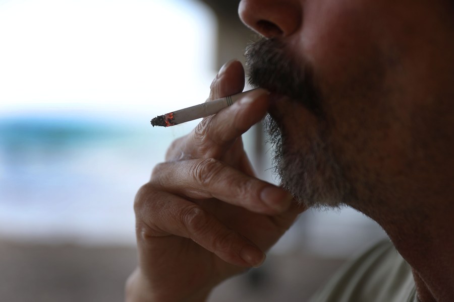 A man smokes a cigarette at Dania Beach, Florida in this Jan. 3, 2019 file photo. (Joe Raedle/Getty Images)