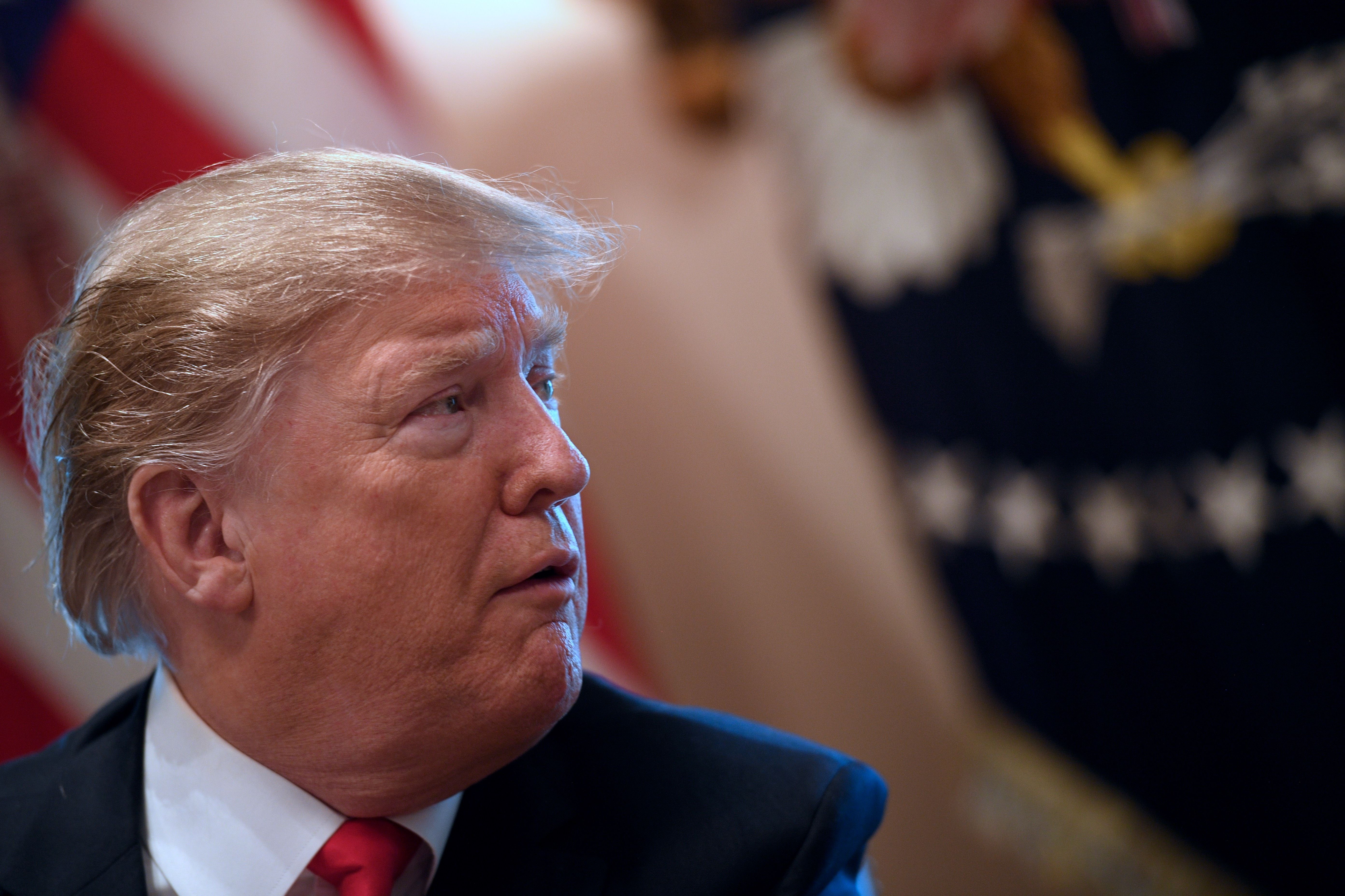 Donald Trump speaks during a meeting on Feb. 1, 2019 in Washington, D.C. (Credit: JIM WATSON/AFP/Getty Images)