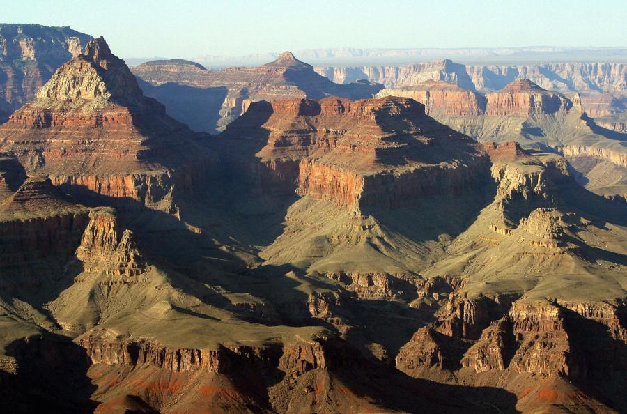 A view into the Grand Canyon from the South Rim 10 July 2003 in Arizona. (Credit: ROBYN BECK/AFP/Getty Images)