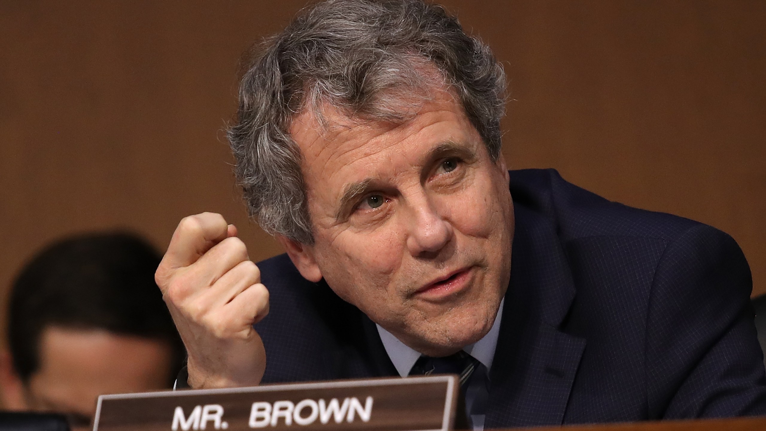 Sen. Sherrod Brown (D-OH) speaks during a markup of the Republican tax reform proposal Nov. 14, 2017, in Washington, D.C. (Credit: Win McNamee/Getty Images)