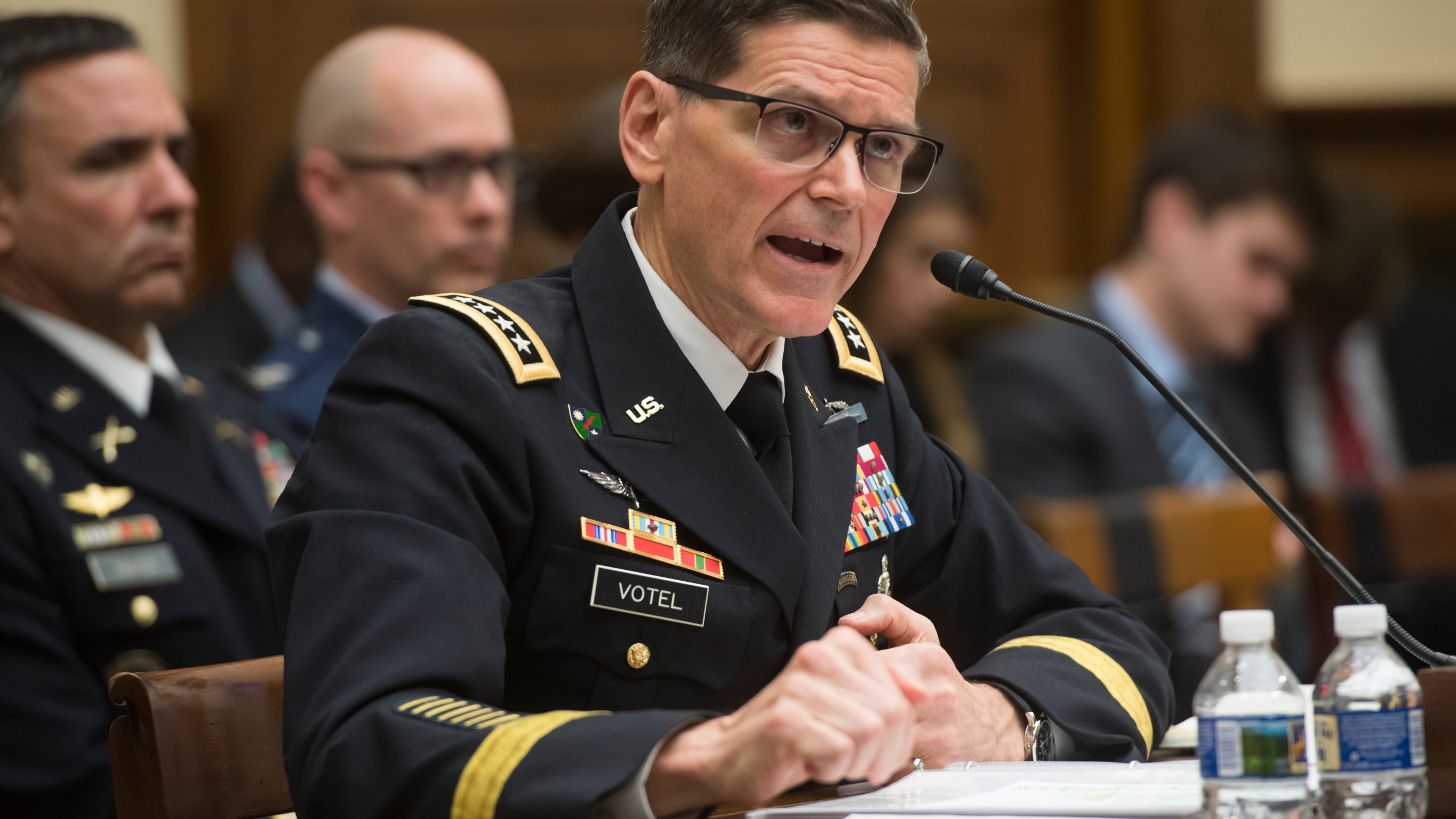 US Army General Joseph Votel, commander of the US Central Command, testifies during a House Armed Services Committee hearing on Capitol Hill in Washington, DC, February 27, 2018. / AFP PHOTO / SAUL LOEB (Credit: SAUL LOEB/AFP/Getty Images)