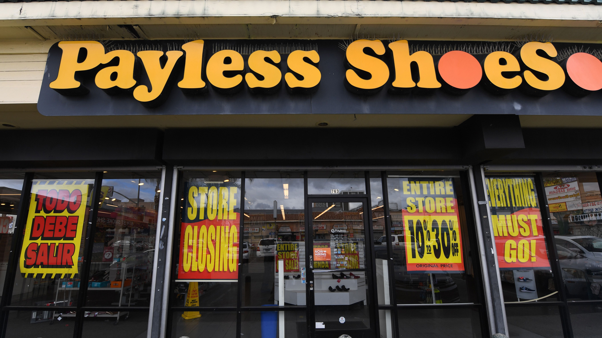 A Payless Shoes store is pictured in Los Angeles on February 17, 2019. (Credit: MARK RALSTON/AFP/Getty Images)