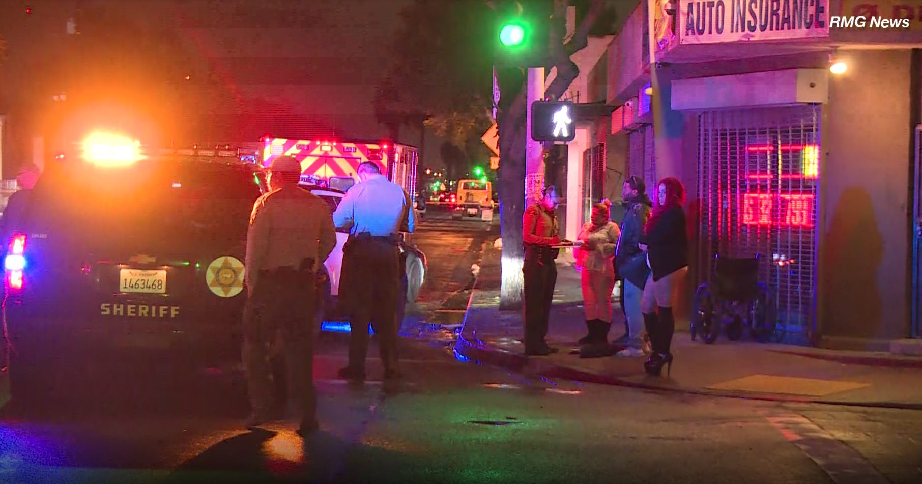 Authorities respond to a stabbing incident in Compton on Feb. 16, 2019. (Credit: RMG News)