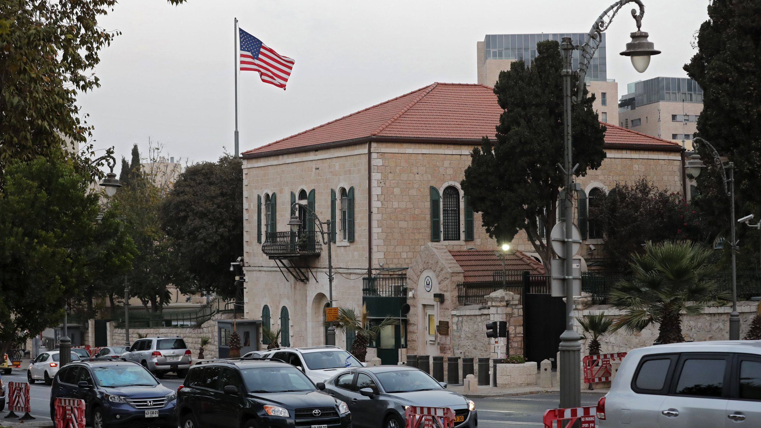 A picture taken on October 18, 2018 shows the U.S. Consulate in Jerusalem. (Credit: Thomas Coex/AFP/Getty Images)