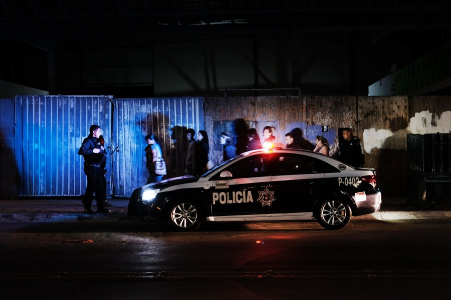 A police officer patrols in an area of the border city of Tijuana on Jan. 19, 2019 in Tijuana, Mexico. (Credit: Spencer Platt/Getty Images)