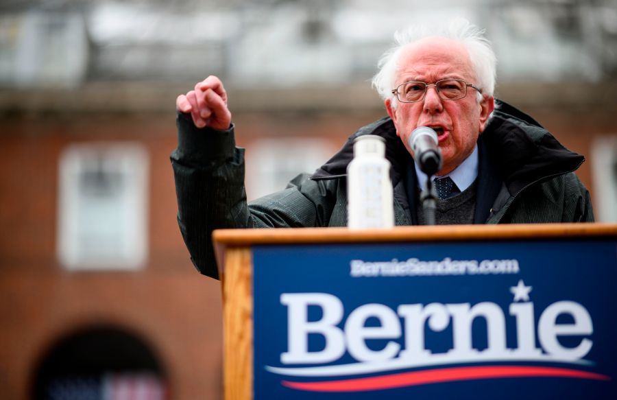 U.S. Senator Bernie Sanders speaks during a rally to kick off his 2020 U.S. presidential campaign, in the Brooklyn borough of New York City on March 2, 2019. (Credit: JOHANNES EISELE/AFP/Getty Images)