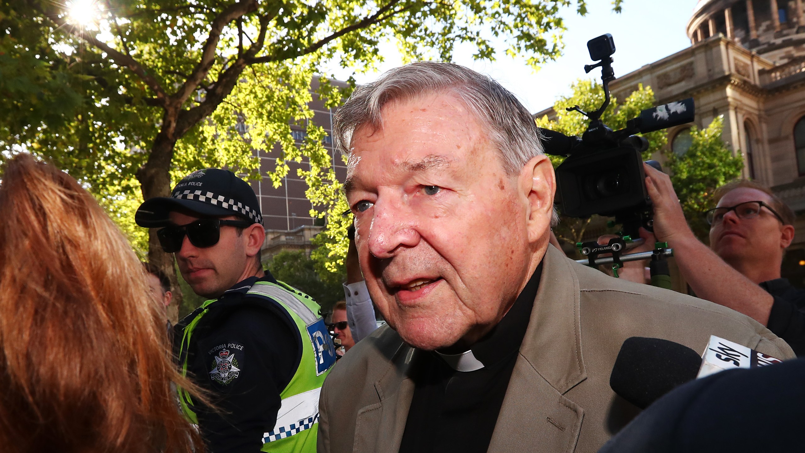 Cardinal George Pell arrives at Melbourne County Court on Feb. 27, 2019. (Credit: Michael Dodge/Getty Images)