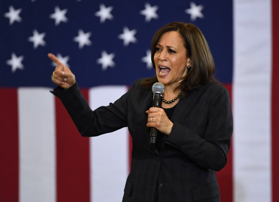 U.S. Sen. Kamala Harris (D-CA) speaks during a town hall meeting at Canyon Springs High School on March 1, 2019 in North Las Vegas, Nevada. Harris is campaigning for the 2020 Democratic nomination for president. (Credit: Ethan Miller/Getty Images)