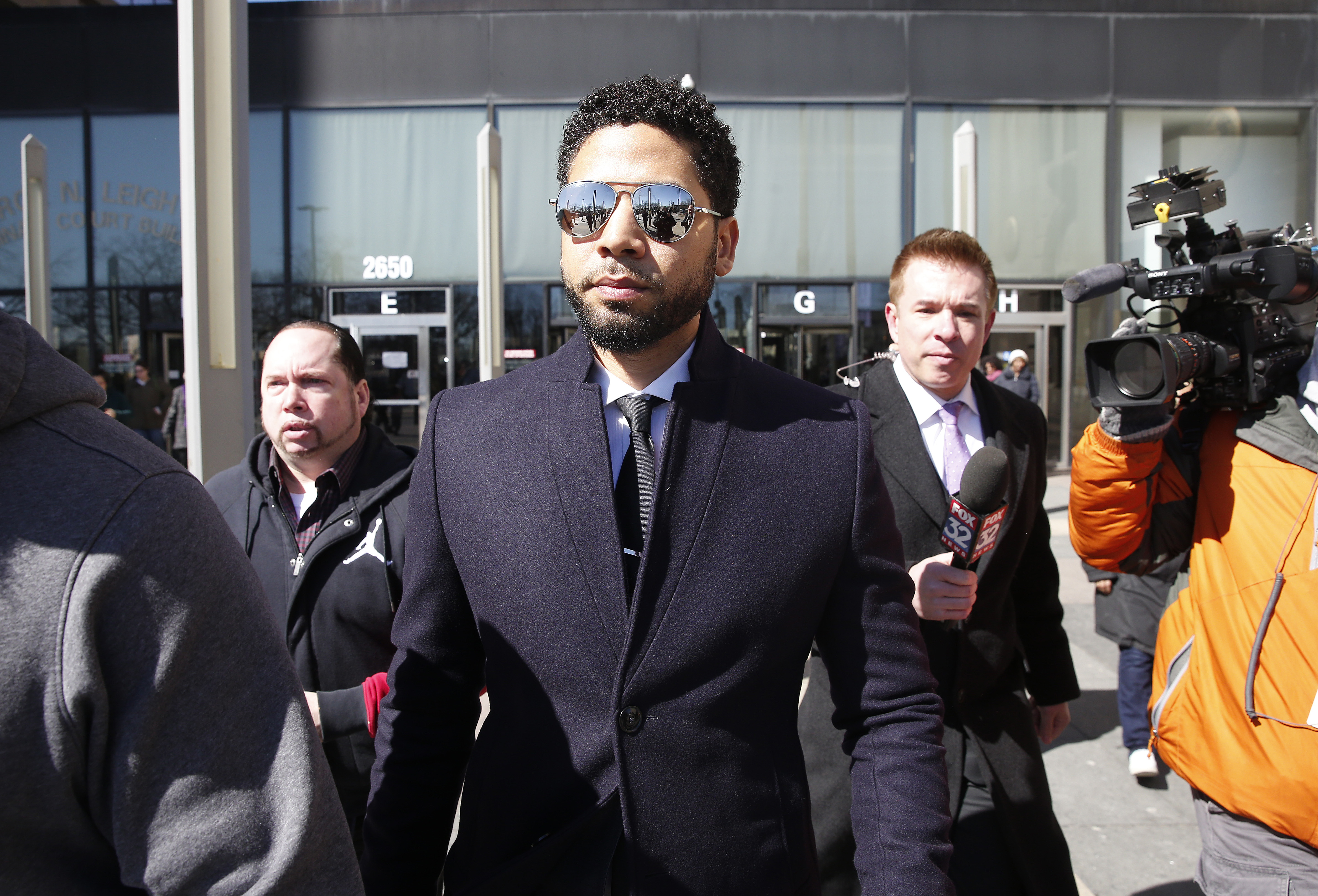 Actor Jussie Smollett leaves the Leighton Courthouse after his court appearance on March 26, 2019 in Chicago, Illinois. (Credit: Nuccio DiNuzzo/Getty Images)