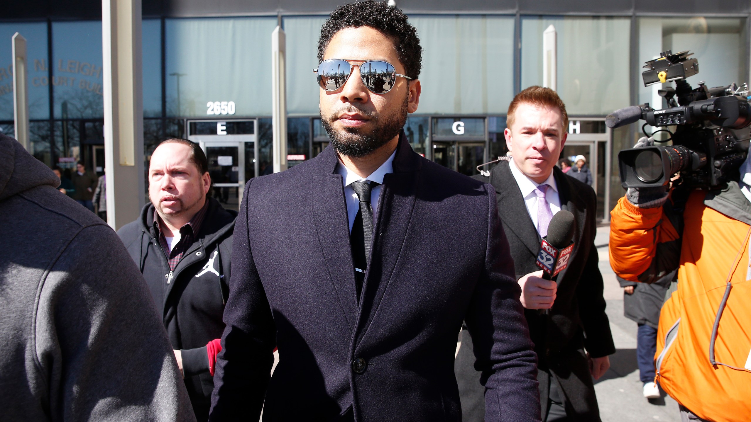 Jussie Smollett leaves the Leighton Courthouse on March 26, 2019 in Chicago, Illinois. (Credit: Nuccio DiNuzzo/Getty Images)