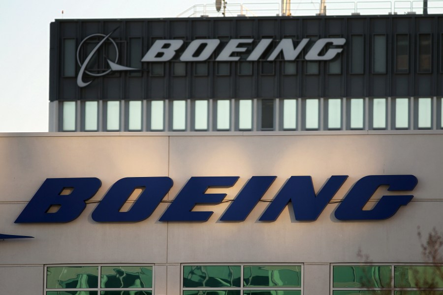 As Boeing 787 Dreamliner jets remain grounded, signage is seen on a Boeing building near Los Angeles International Airport on Jan. 17, 2013 in Los Angeles, California. (Credit: David McNew/Getty Images)