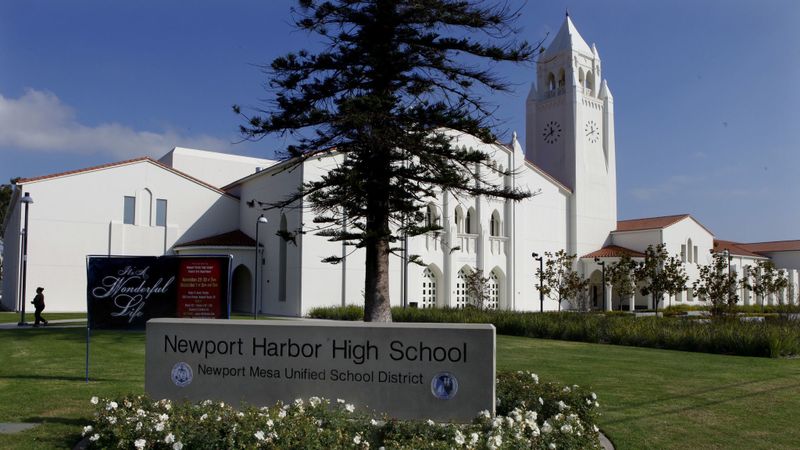 The campus of Newport Harbor High School in Newport Beach is seen in November 2012. (Mark Boster/Los Angeles Times)