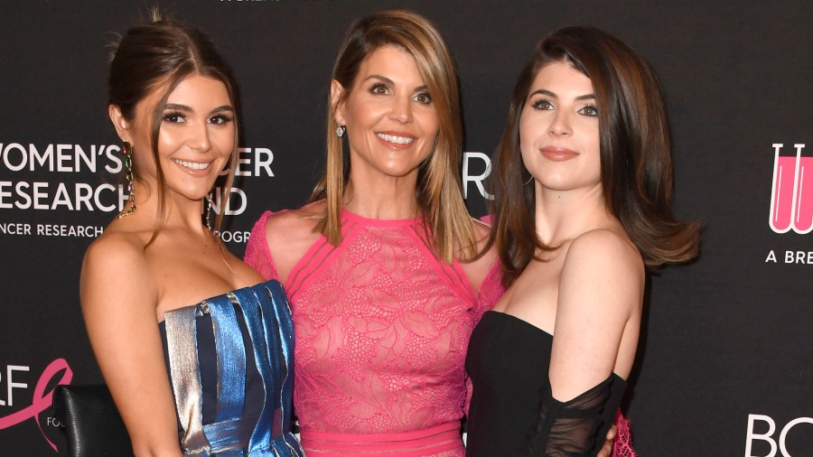 Olivia Jade Giannulli, Lori Loughlin and Isabella Rose Giannulli attend The Women's Cancer Research Fund's An Unforgettable Evening Benefit Gala at the Beverly Wilshire Four Seasons Hotel on Feb. 28, 2019, in Beverly Hills. (Credit: Frazer Harrison/Getty Images)