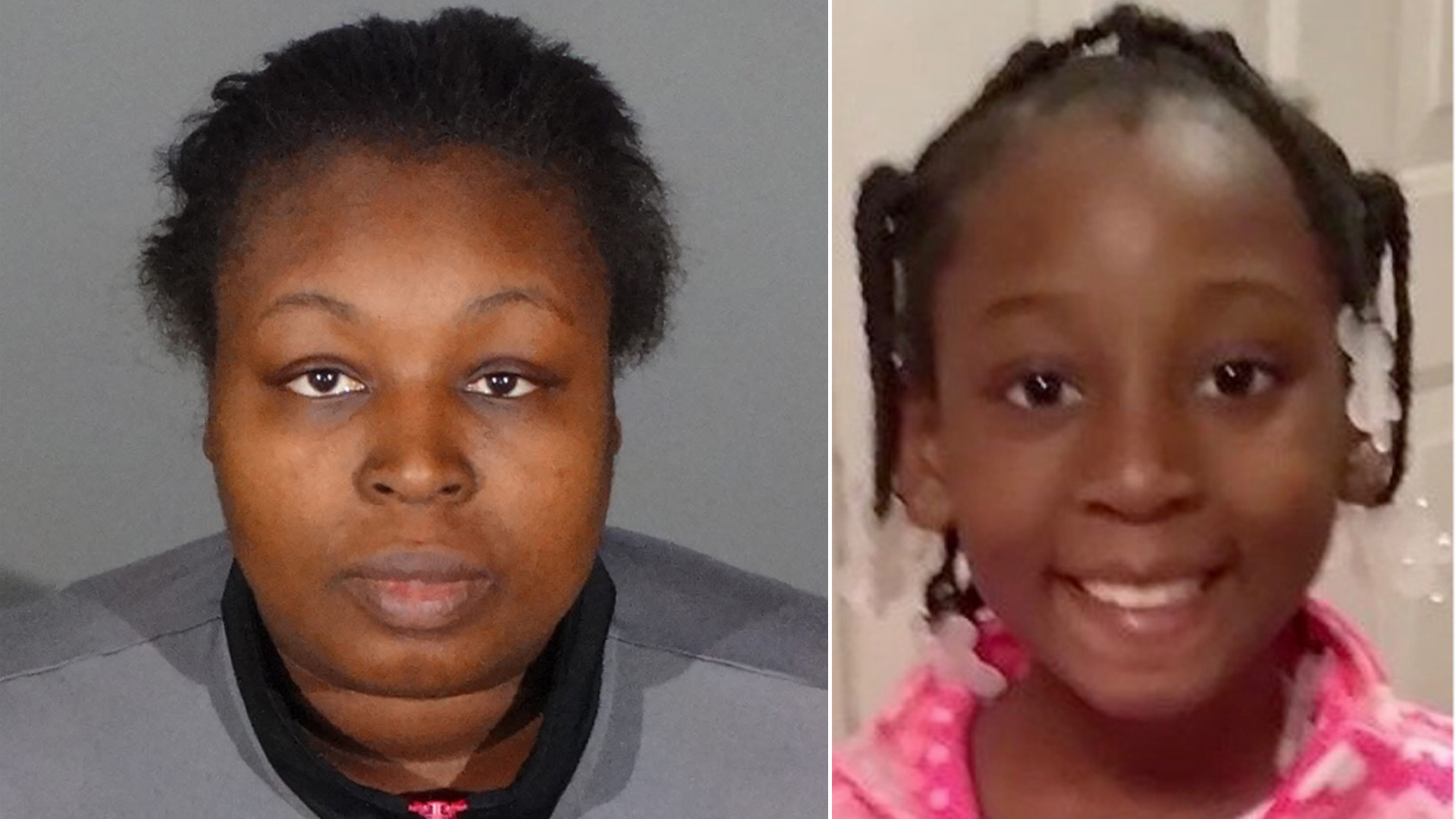 Taquesta Graham, 28, is seen in an undated booking photo provided by the Los Angeles County Sheriff's Department (left.) Trinity Love jones is seen in an undated photo provided by the department (right.)