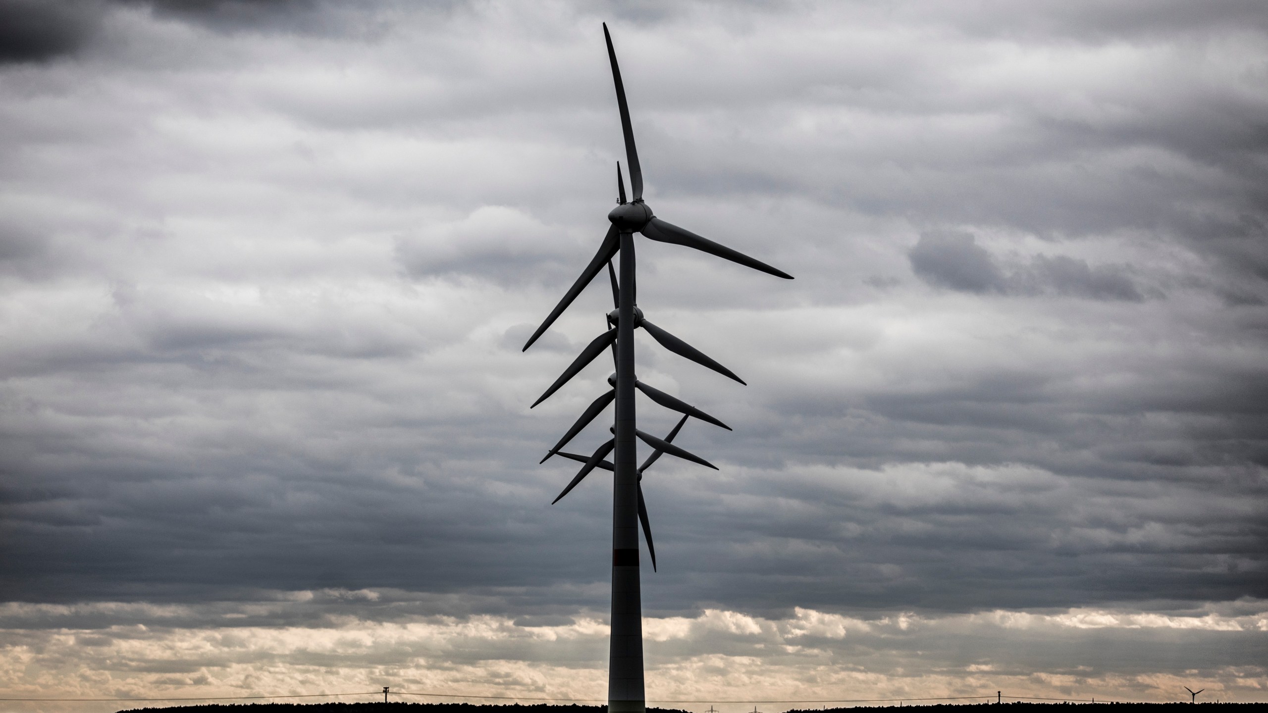 Wind turbines in a wind park are pictured on March 13, 2019. (Credit: Florian Gaertner/Photothek via Getty Images)