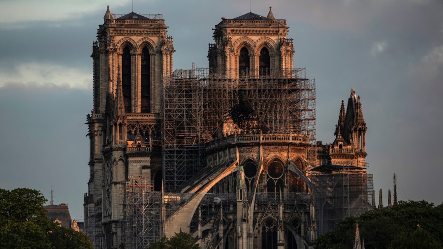 The Notre Dame Cathedral is seen after the fire on April 17, 2019, in Paris, France. (Credit: Dan Kitwood/Getty Images)