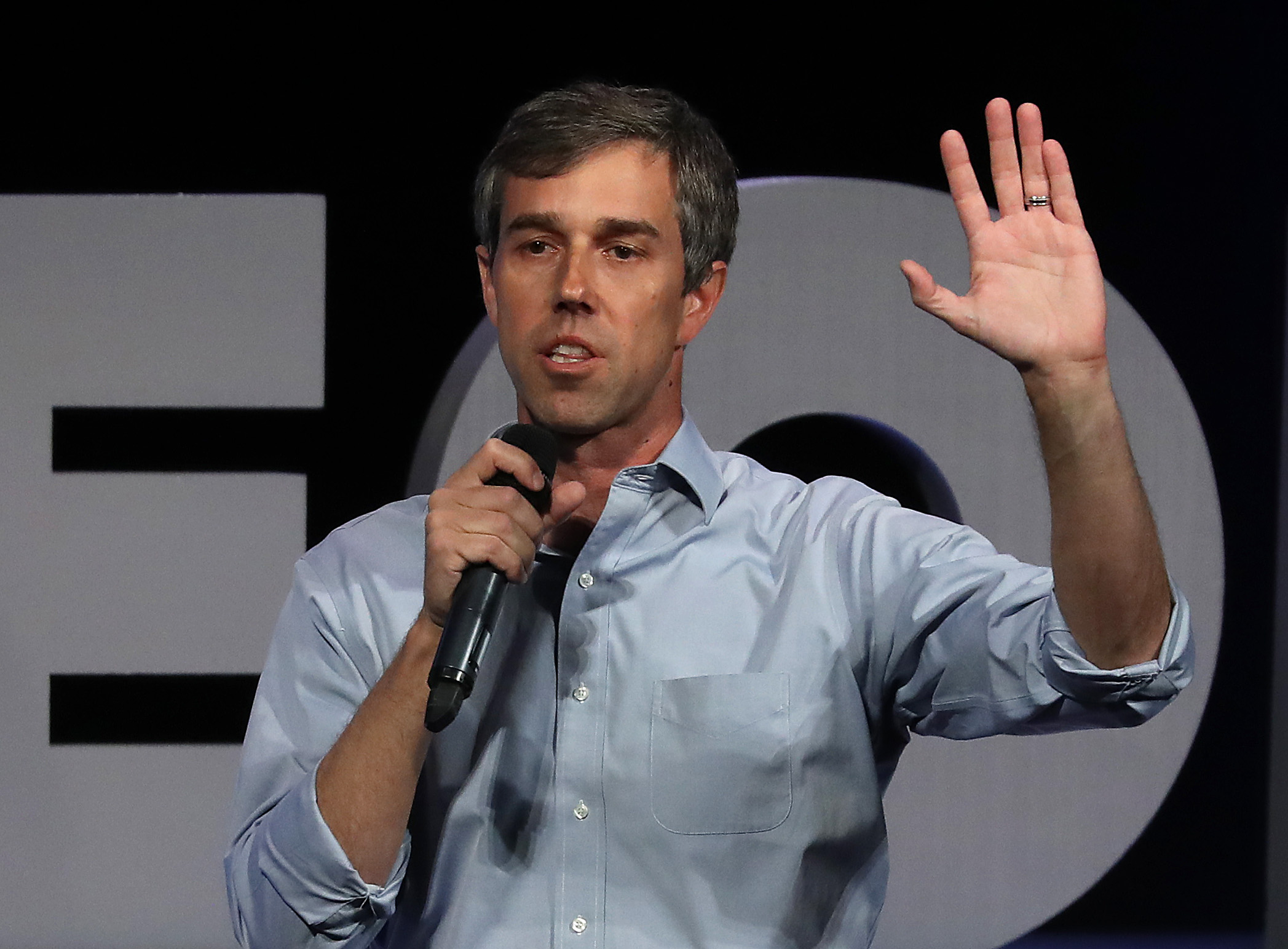 Democratic Presidential candidate former Rep. Beto O'Rourke speaks during an event at the Warner Theatre in Washington, D.C. on April 1, 2019. (Credit: Mark Wilson/Getty Images)