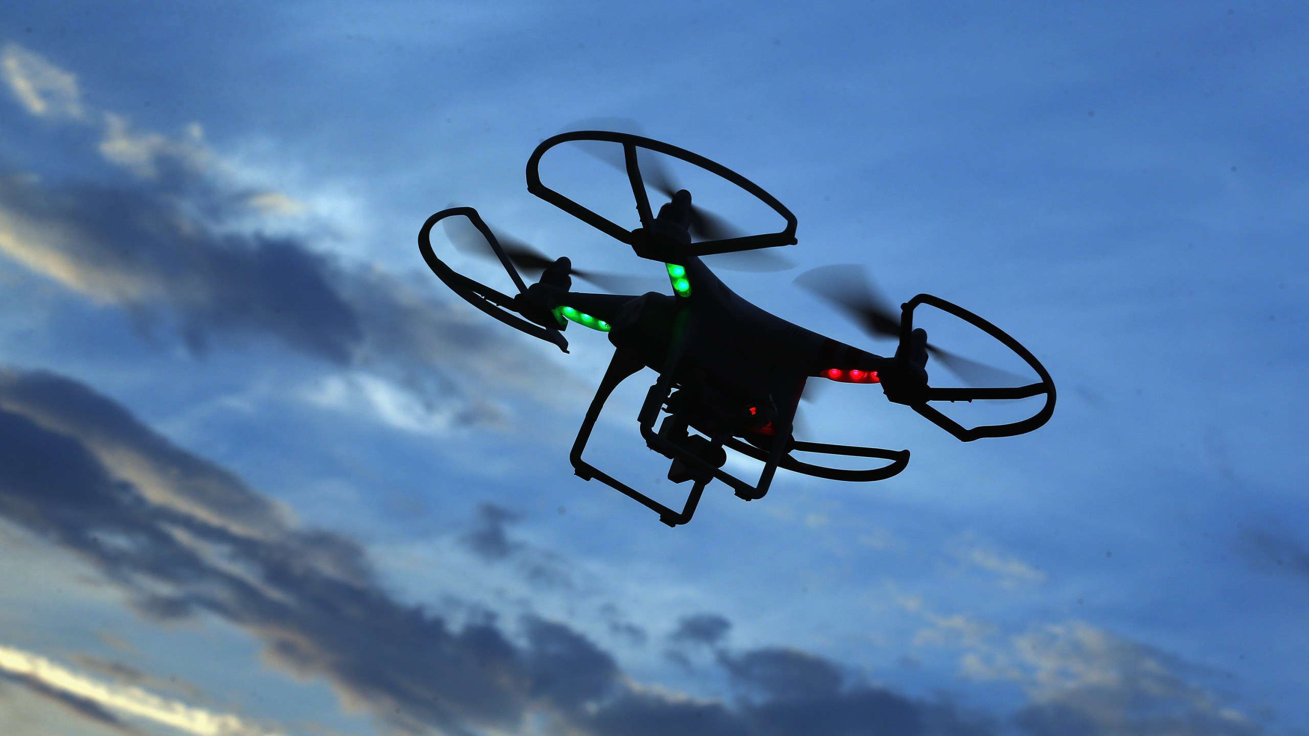 This undated file photo shows a drone in flight. (Credit: Bruce Bennett/Getty Images)