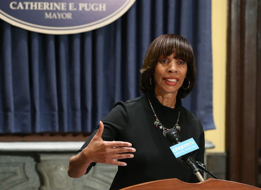 Baltimore Mayor Catherine Pugh speaks at a news conference on August 16, 2017 in Baltimore, Maryland. (Credit: Mark Wilson/Getty Images)